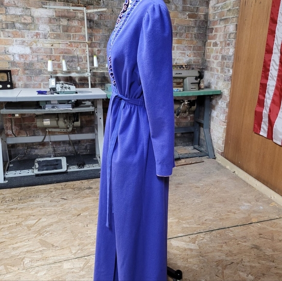 Vintage purple 80's comfy robe Medium - Picture 6 of 8